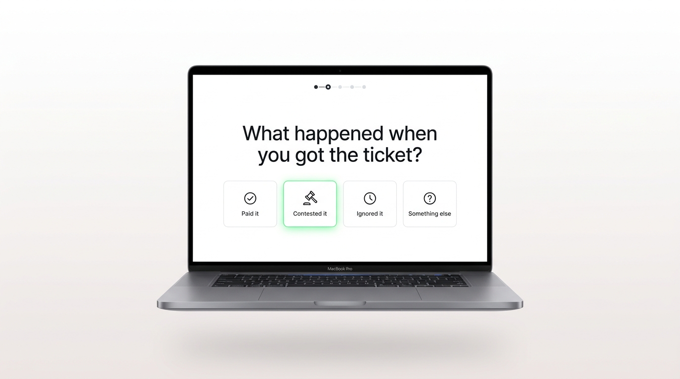 Question wizard on a laptop